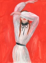 abstract woman portrait. watercolor painting. illustration © Anna Ismagilova