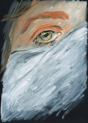 human eye. watercolor painting. illustration