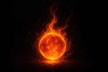 Fototapeta premium Fiery glowing orb illustration