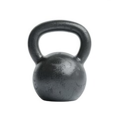 Heavy dark gray cast iron kettlebell weight exercise
