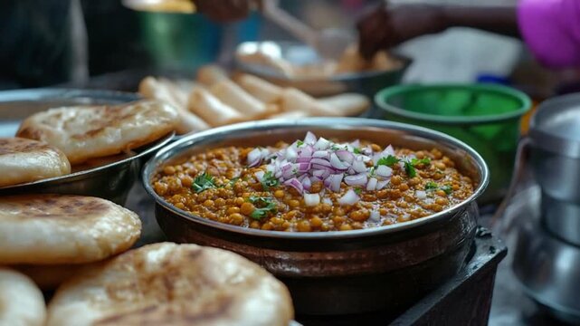 misal pav recipe, maharashtra cuisine, close-up video