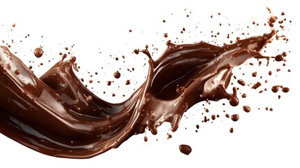 Fototapeta premium Delicious Chocolate Splash on Transparent Background for Design Projects