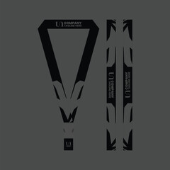 Corporate, school lanyard mockup with futuristic style