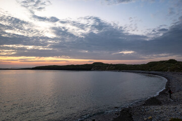 Streedagh Beach aerial drone view on Sligo coast