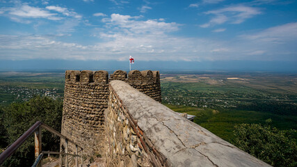 old fortress wall, Signagi is a town in Kakheti, Geprgia 