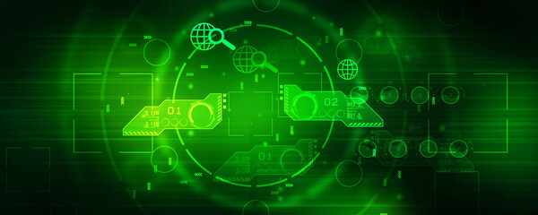 2d illustration Digital Abstract technology background