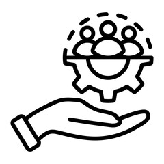 Responsible icon with line style