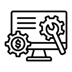 Technical Settings icon with line style