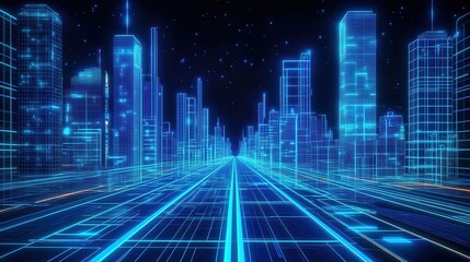 Cyberpunk Cityscape Illustration