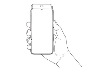 Hand holding a smartphone