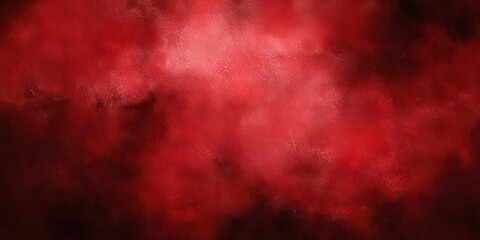 Fototapeta premium Red background with a red cloud in the middle. The background is a mix of red and black
