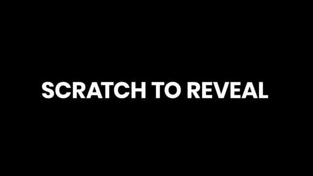 Scratch To Reveal &ndash; Shaking Text Animation | 4K Surprise or Reward Promo