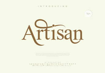 Artisan, luxury elegant typography urban typeface for music fashion logo branding vector logo design