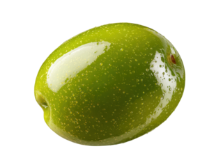 Green apple with water droplets and visible stem on black background fruit food, Isolated On Png Transparent Background