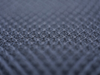 close-up threads of synthetic fabric