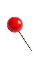 Classic red round push pin isolated office school stationery supply