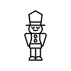 Fototapeta premium Nutcracker character illustration in minimalist style 