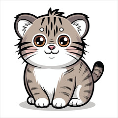 Adorable Fluffy Wild Cub Character Childrens Book Illustration