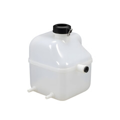 Automotive coolant reservoir tank isolated on transparent background