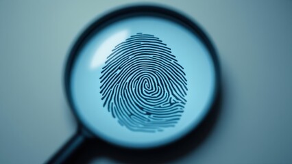 fingerprint under magnifying glass
