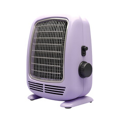 Portable electric space heater isolated on transparent background