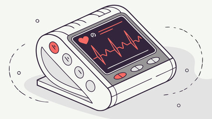digital painting of a heart rate monitor
