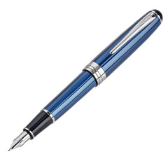 Blue Fountain Pen, Single Item, Isolated on Transparent Background, Stationery, Writing Instrument, Pen, writing, clipart