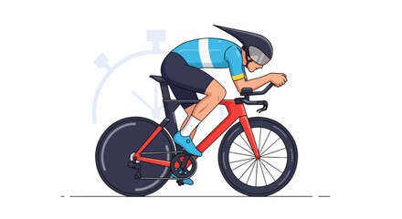 Fototapeta premium Cyclist racing on a road bike.
