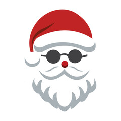 Cool santa claus wearing sun glasses mascot vector design