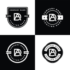 Obraz premium Monogram Logo Design, Modern Initial Lettermark, Badge Emblem Branding Template