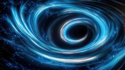Obraz premium Abstract Blue Swirl of a Black Hole