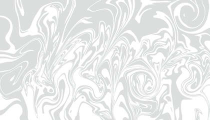 Abstract white liquid marble background texture. Dark gray swirl texture images. Acrylic pours liquid marble surface design. Paper with soft waves and white fabric liquid metallic art paint texture