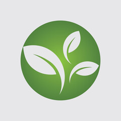 Logos of green Tree leaf ecology