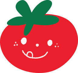 Cute Tomatoes Cartoon Illustration