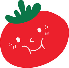 Cute Tomatoes Cartoon Illustration