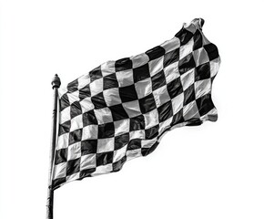 Checkered racing flag billowing in the wind (1)