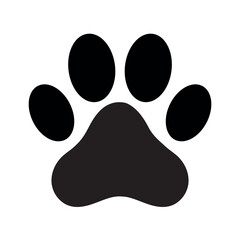 dog cat paw icon print vector silhouette logo - vet veterinary animal footprint illustration © Numrah