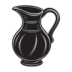 white ceramic jug isolated