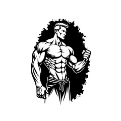 Illustrative depiction of a powerful physique showcasing determination dedication and physical