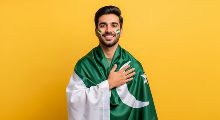 Wrapped in Pride &ndash; Celebrating Pakistan with Flag and Face Paint