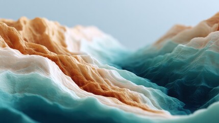 High-Quality Modern Spatial Mapping with Layered Topographic Data Showing Detailed Mountain Terrain and River for Professional Geospatial Analysis and Marketing