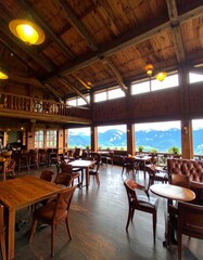 Fototapeta premium Mountaintop Dining Room with Views