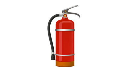 Fototapeta premium Red fire extinguisher safety emergency equipment protection danger flame rescue firefighting tool hazard 100 on transparent background