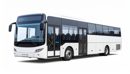 old bus isolated on white