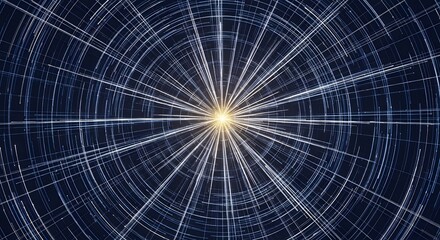 Fototapeta premium Dynamic Burst of Light Radiating in Circular Patterns Against a Dark Background