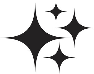 Minimalist sparkle star shape vector abstract shining twinkle decorative element design