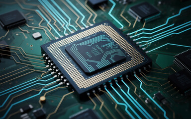 Computer Processor on Circuit Board