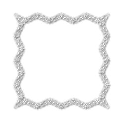 White beautiful vintage vector frame on a white background. SVG