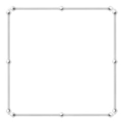 White beautiful vintage vector frame on a white background. SVG