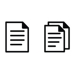Document and File Icon Set Vector Illustration